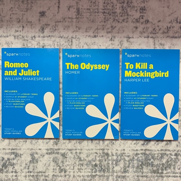 Other - SparkNotes Study Guides Set-Romeo and Juliet, The Odyssey, To Kill a Mockingbird